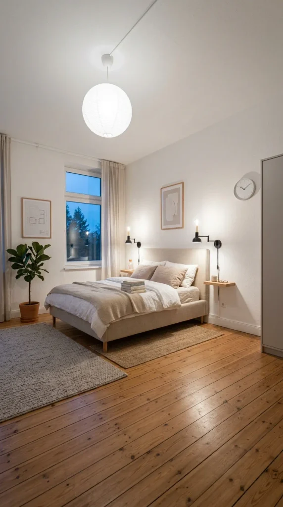 Replace Nightstand Lamps With Plug-In Wall Sconces