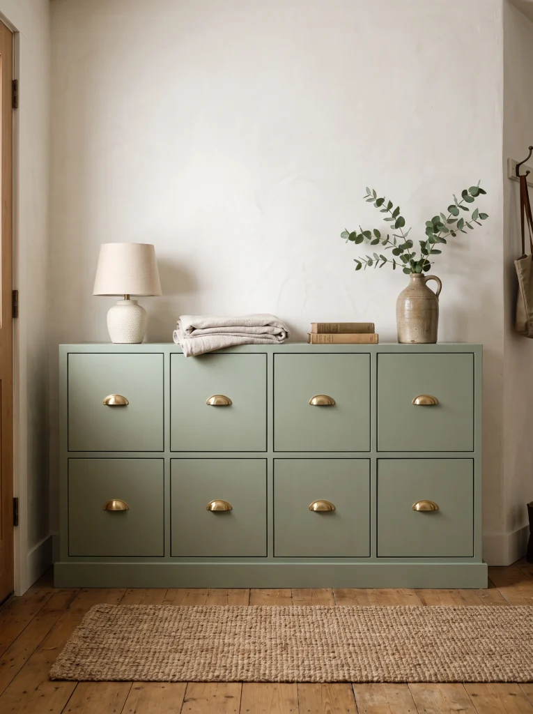 Sage Green Entry Storage