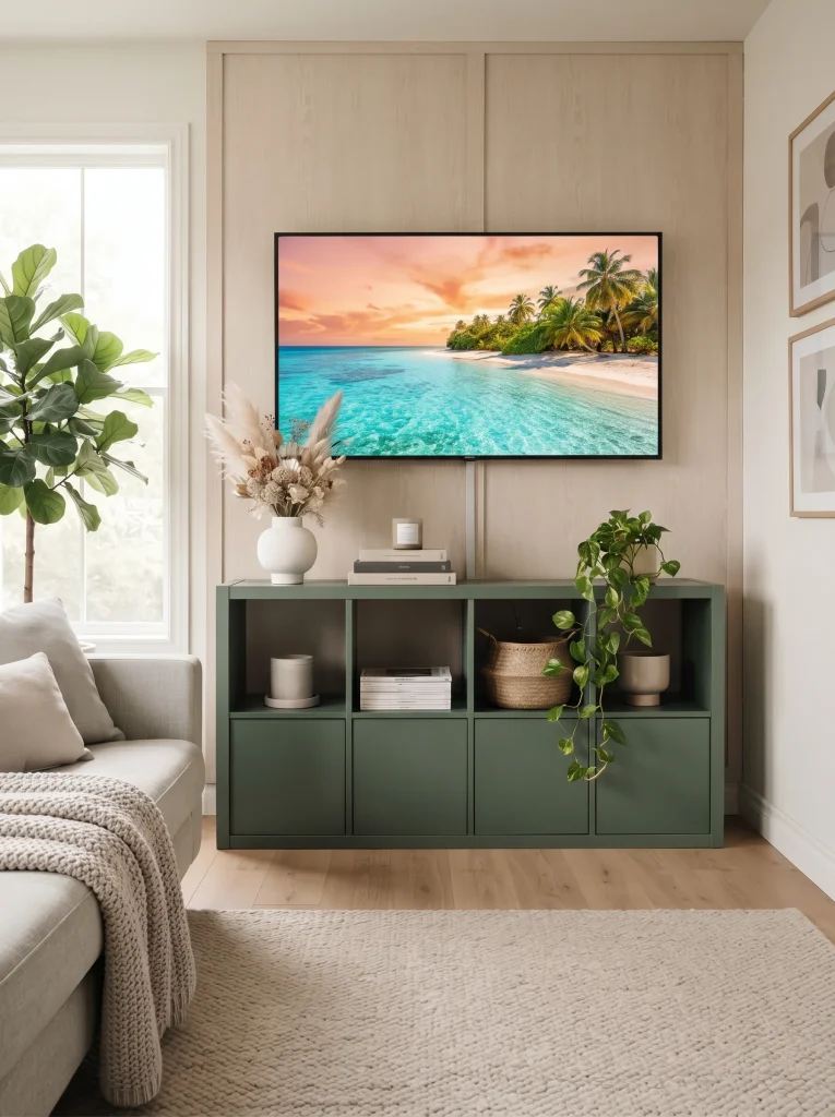 Sage-Green Kallax Beautiful TV Stand