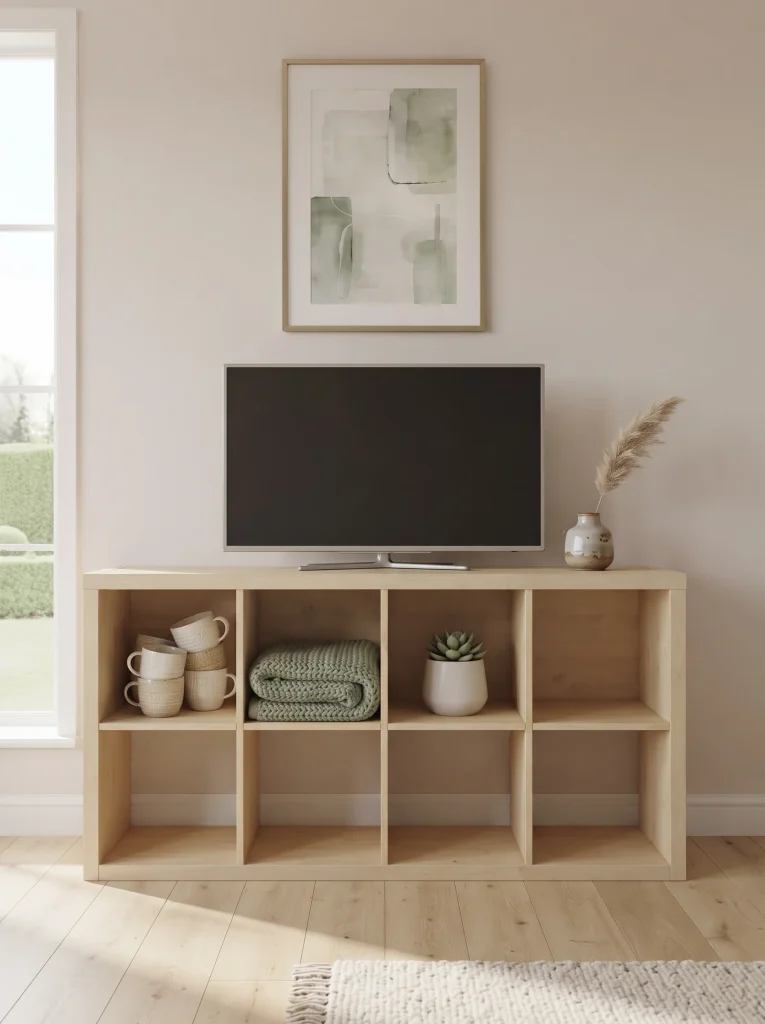 1x4 Kallax TV Stand for conjusted Spaces