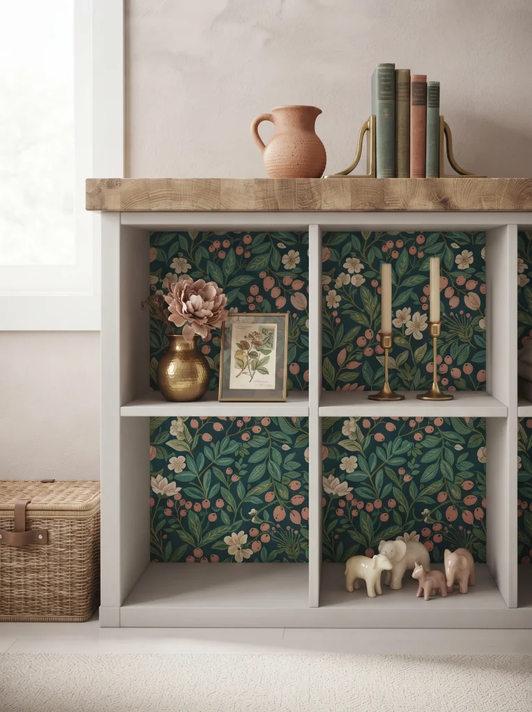 Kallax Cubes with Decorative Wallpaper Backs